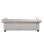 Corvus Aleksis Tufted Chesterfield 3-seater Sofa with Rolled Arms