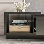 Extendable TV Stand Storage Media Console Modern Entertainment Center