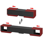 Extendable TV Stand Storage Media Console Modern Entertainment Center