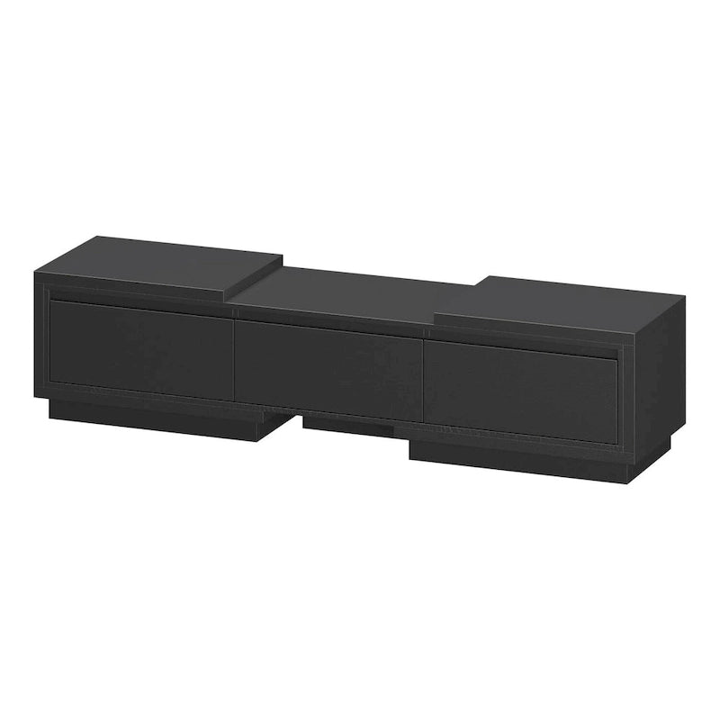 Extendable TV Stand Storage Media Console Modern Entertainment Center