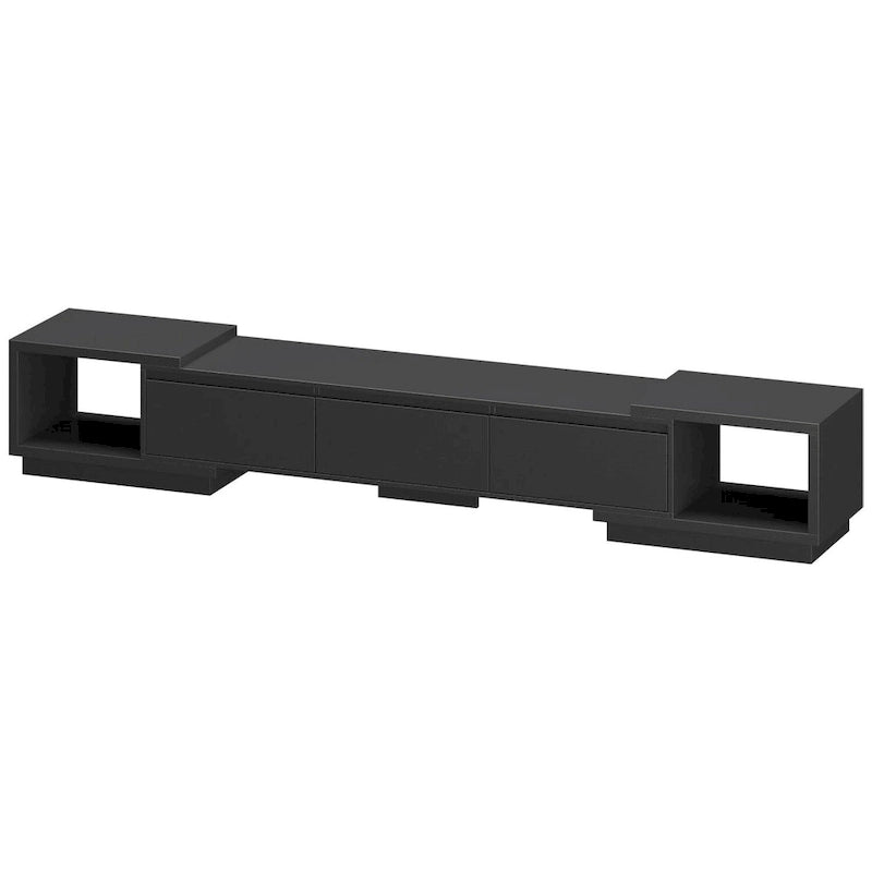 Extendable TV Stand Storage Media Console Modern Entertainment Center