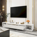 Extendable TV Stand Storage Media Console Modern Entertainment Center