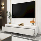Extendable TV Stand Storage Media Console Modern Entertainment Center