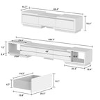 Extendable TV Stand Storage Media Console Modern Entertainment Center