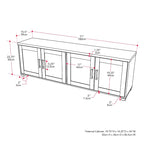 71-Inch Wide TV Stand with Storage Doors, TVs up to 85