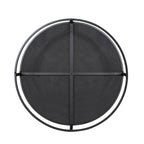 Chista Contemporary Round Fabric Ottoman with Cushion by Furniture of America