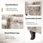 Samouel Modern Floral Upholstered Armchair with Wingback Design by HULALA HOME