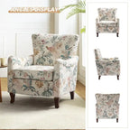 Samouel Modern Floral Upholstered Armchair with Wingback Design by HULALA HOME