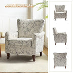 Samouel Modern Floral Upholstered Armchair with Wingback Design by HULALA HOME