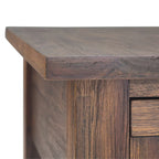 WYNDENHALL Garret SOLID ACACIA WOOD 14 inch Wide Rectangle Rustic Narrow Side Table - 14  W x 24  D x 20  H