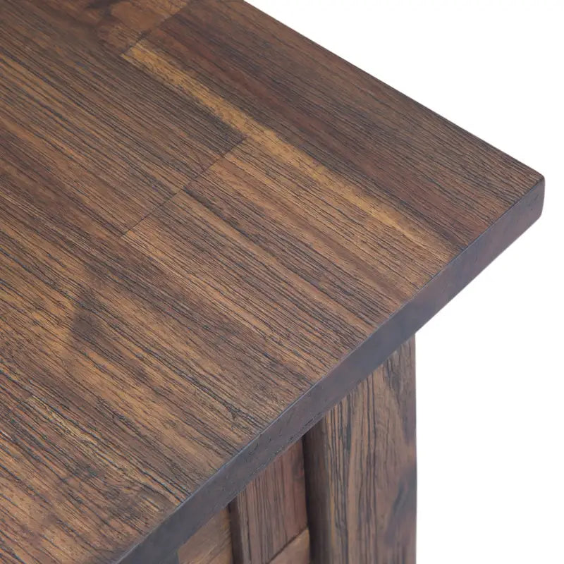 WYNDENHALL Garret SOLID ACACIA WOOD 14 inch Wide Rectangle Rustic Narrow Side Table - 14  W x 24  D x 20  H