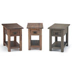 WYNDENHALL Garret SOLID ACACIA WOOD 14 inch Wide Rectangle Rustic Narrow Side Table - 14  W x 24  D x 20  H