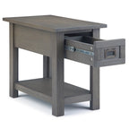 WYNDENHALL Garret SOLID ACACIA WOOD 14 inch Wide Rectangle Rustic Narrow Side Table - 14  W x 24  D x 20  H