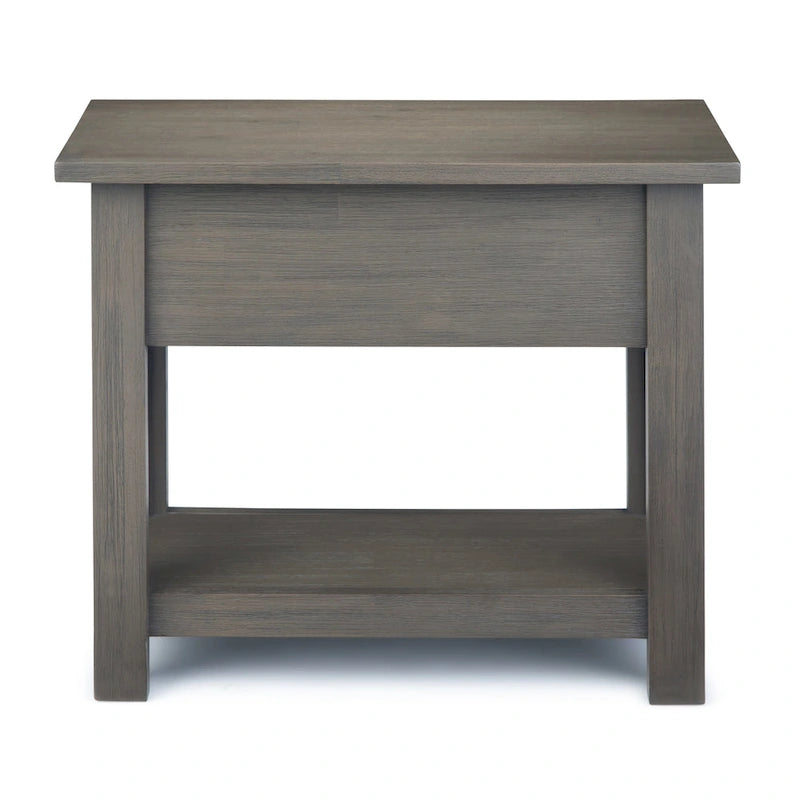 WYNDENHALL Garret SOLID ACACIA WOOD 14 inch Wide Rectangle Rustic Narrow Side Table - 14  W x 24  D x 20  H