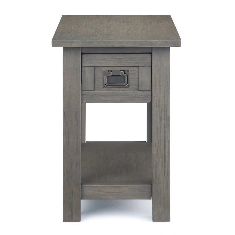WYNDENHALL Garret SOLID ACACIA WOOD 14 inch Wide Rectangle Rustic Narrow Side Table - 14  W x 24  D x 20  H