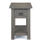 WYNDENHALL Garret SOLID ACACIA WOOD 14 inch Wide Rectangle Rustic Narrow Side Table - 14  W x 24  D x 20  H