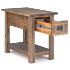 WYNDENHALL Garret SOLID ACACIA WOOD 14 inch Wide Rectangle Rustic Narrow Side Table - 14  W x 24  D x 20  H
