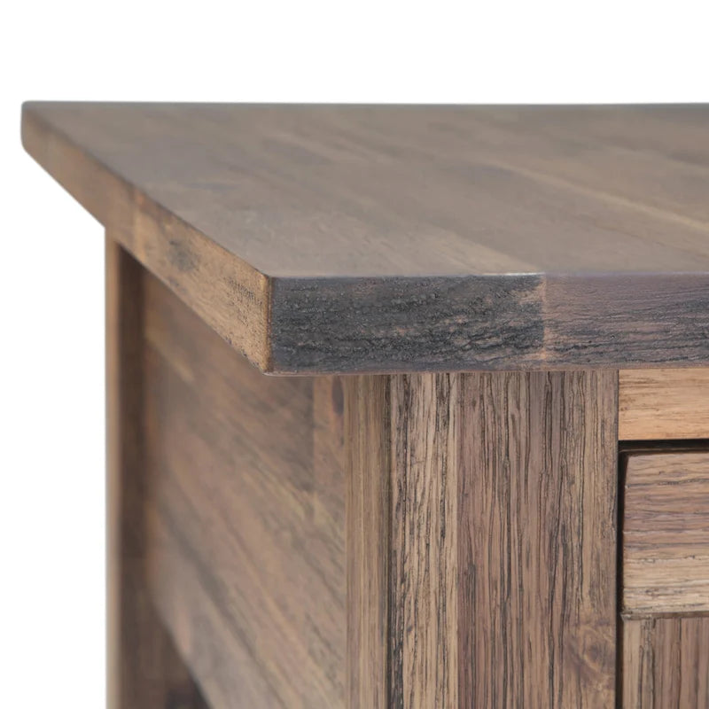 WYNDENHALL Garret SOLID ACACIA WOOD 14 inch Wide Rectangle Rustic Narrow Side Table - 14  W x 24  D x 20  H