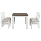 Nestfair 7-Piece Wooden Dining Table Set with 6 Chairs and 2 Drawers