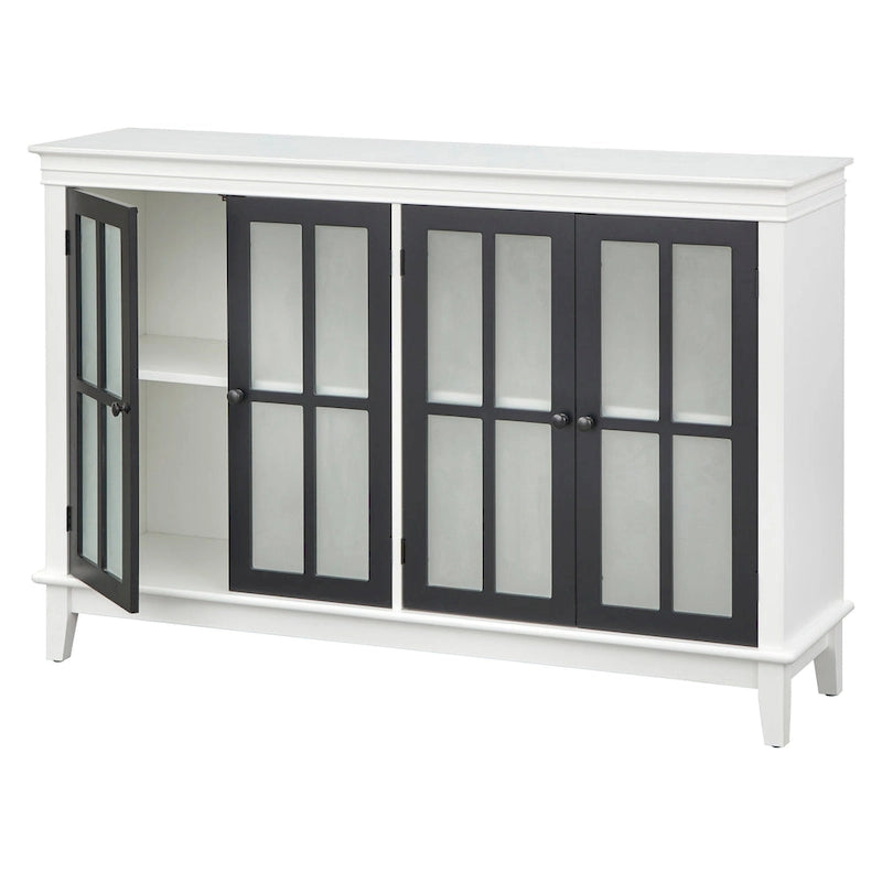 Simple Living Hampshire Frosted Glass Farmhouse Buffet/Sideboard