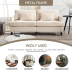 HOMEFUN Modern chenille Fabric Loveseat,2-Seat Upholstered Loveseat Sofa Modern Couch