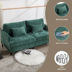 HOMEFUN Modern chenille Fabric Loveseat,2-Seat Upholstered Loveseat Sofa Modern Couch