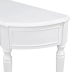 Nestfair Retro Wooden Console Table with Open Shelf Two Drawers