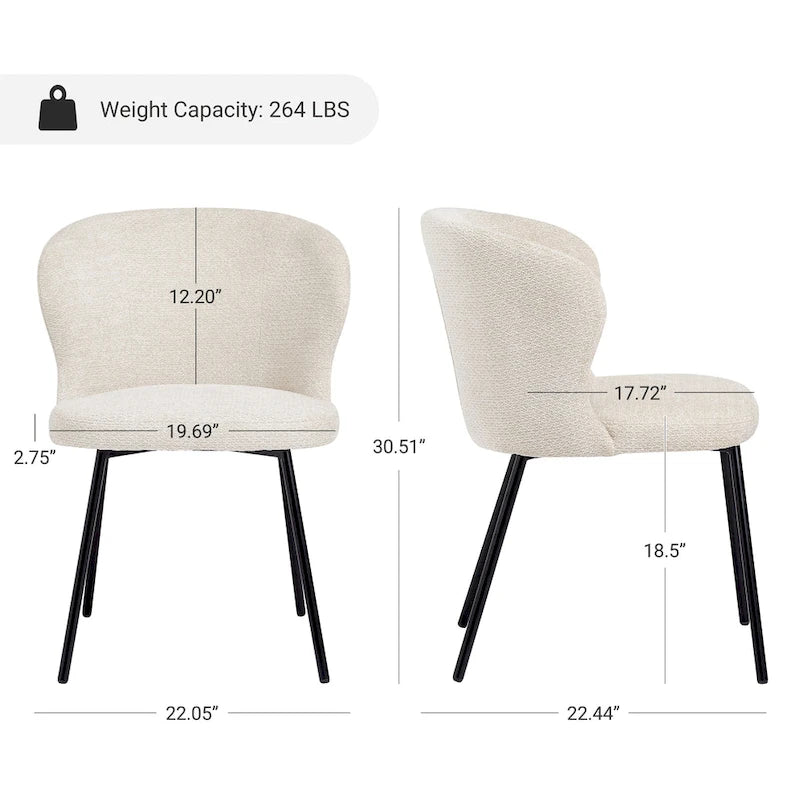 Art Leon Modern Dining Chairs, Set of 2