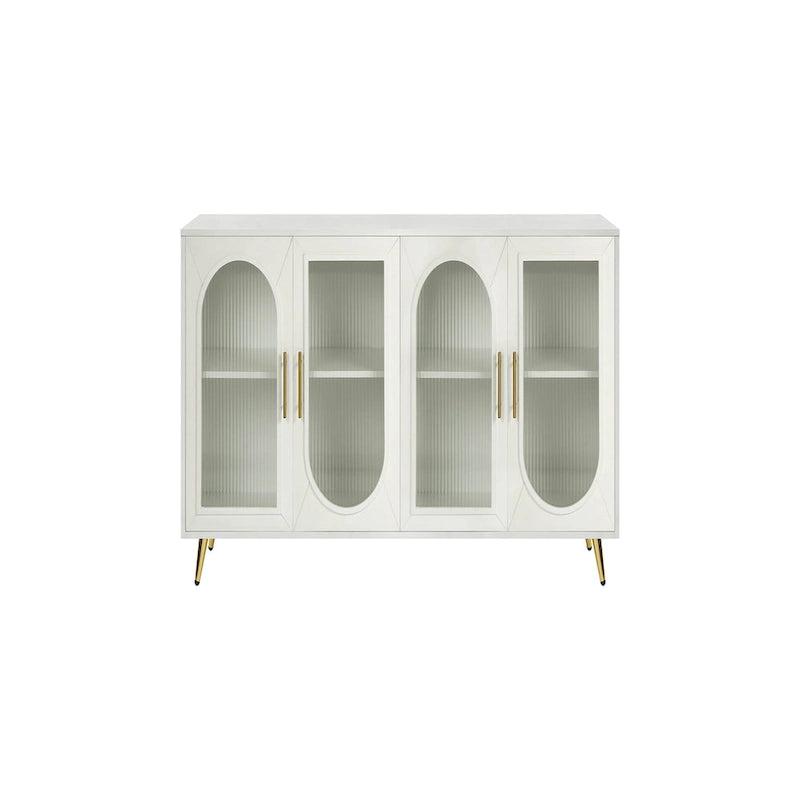 Wood Buffets Storage Cabinet with Adjustable Shelves