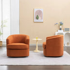 SEYNAR Modern Boucle Upholstered 360 Degree Swivel Accent Club Chair Set of 2