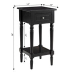 Convenience Concepts French Country Khloe 1 Drawer Accent Table with Shelf