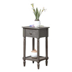 Convenience Concepts French Country Khloe 1 Drawer Accent Table with Shelf
