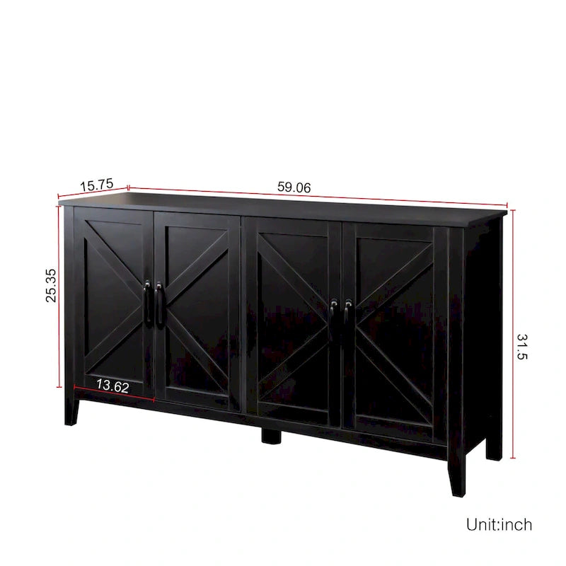 Freestanding Sideboard Storage Cabinet for Living Room Office Bedroom