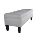 Sachi 10-Button Tufted Upholstered Long Storage Bench ottoman