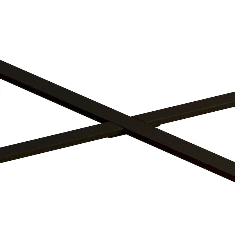 33.86  Modern Retro Splicing Wooden Round Coffee Table with Cross Legs Base