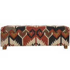 Handmade Kilim Upholstered Storage Bench