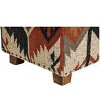 Handmade Kilim Upholstered Storage Bench