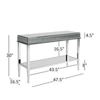 Camille Mirrored TV Stand Console Table with Drawer by iNSPIRE Q Bold