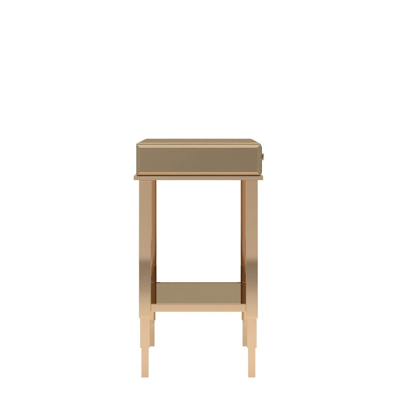 Camille Mirrored TV Stand Console Table with Drawer by iNSPIRE Q Bold