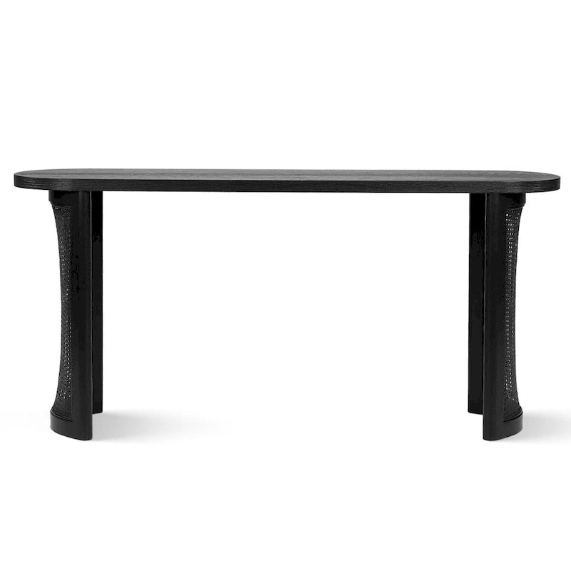 60 Solid Rattan Console Table