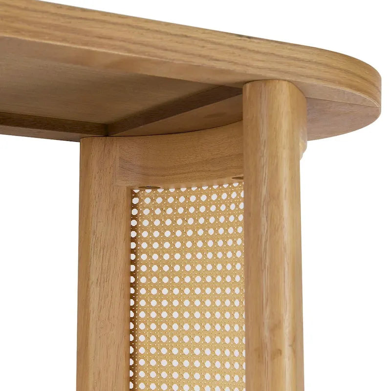 60 Solid Rattan Console Table