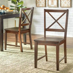 Simple Living Solid Wood Crossback Dining Chairs (Set of 2)