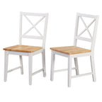 Simple Living Solid Wood Crossback Dining Chairs (Set of 2)