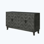 4 Door Wooden Cabinets for Living Room Dining Room Bedroom