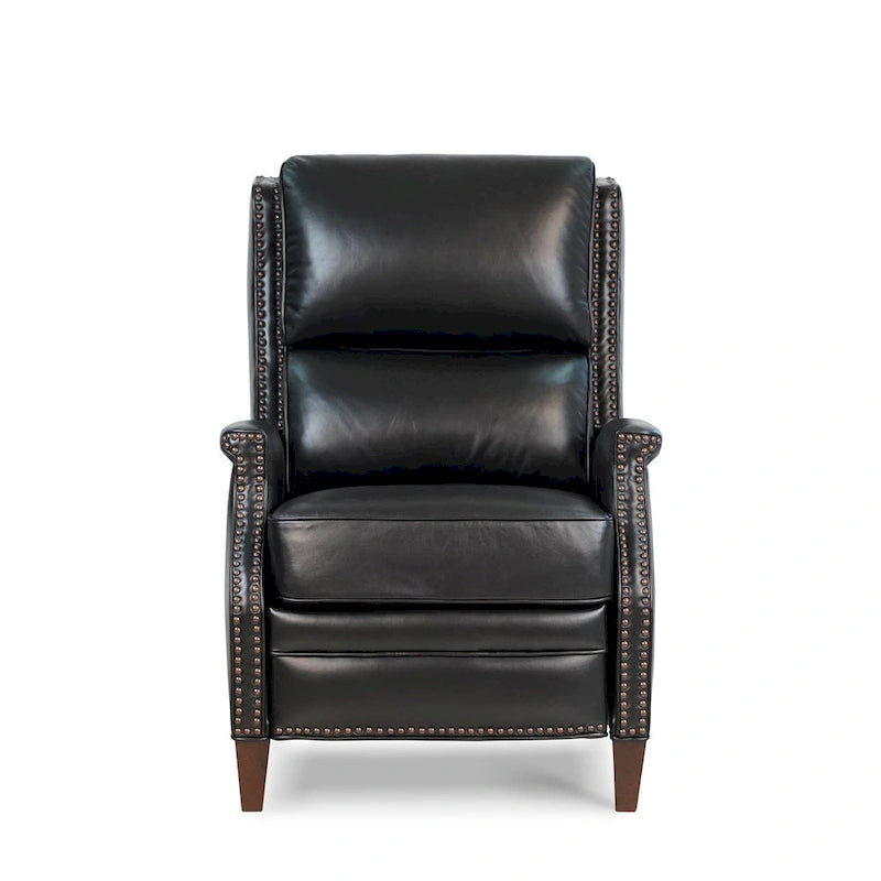 Hekkin Genuine Leather Power Recliner with Adjustable Headrest and USB Port Ultra-Comfy Living Room Seating