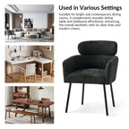 Amos Modern Boucle Dining Chair with Adjustment Feet by HULALA HOME