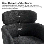 Amos Modern Boucle Dining Chair with Adjustment Feet by HULALA HOME