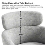 Amos Modern Boucle Dining Chair with Adjustment Feet by HULALA HOME