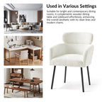 Amos Modern Boucle Dining Chair with Adjustment Feet by HULALA HOME