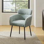 Amos Modern Boucle Dining Chair with Adjustment Feet by HULALA HOME